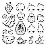 Frutas Fruta Sellos sketch template