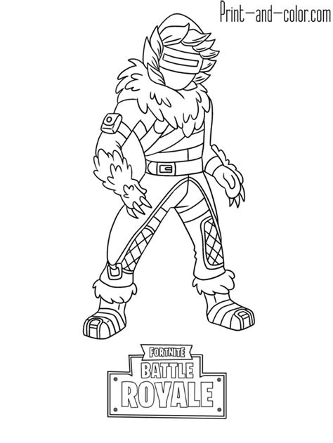 fortnite battle royale coloring page zenith skin coloring books