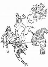 Pintar Quarteto Fantastico Fantasticos Fantastici Fatalis Persiguiendo Superheroes sketch template