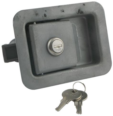 junior locking steel flush door latch   release redline enclosed trailer parts
