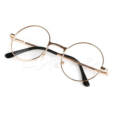 retro unisex round presbyopic reading glasses metal frame personality