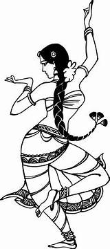 Indian Dancing Drawings Dance Clipart Sketches Coloring Diwali Sangeet Drawing Sketch Classical Outline Girl Folk Poses Pages Disegni Da Mohiniyattam sketch template