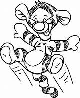 Coloring Tigger Wonderful Jump Baby High Wecoloringpage Pages sketch template
