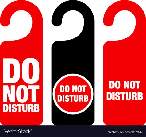 Do Not Disturb Sign Royalty Free Vector Image Vectorstock