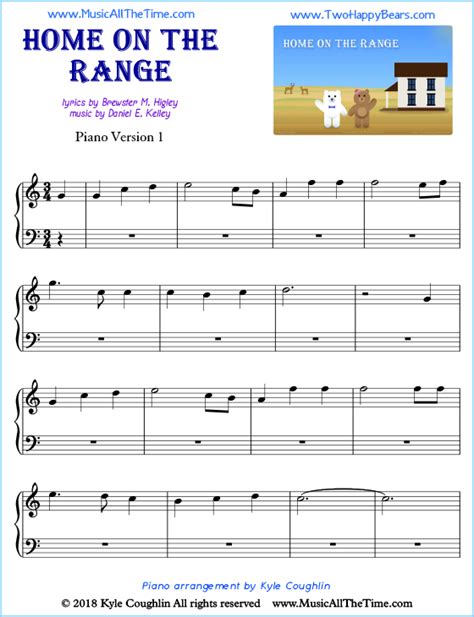 Free Printable Easy Piano Sheet Music For Beginners