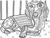 Coloring Pages Printable Dachshund Galler Heather Color Getcolorings Adult sketch template