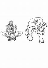 Coloring Pages Hulk Spiderman Vs sketch template