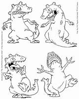 Coloring Reptar Rugrats Pages Activity Popular Coloringhome sketch template
