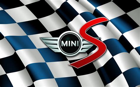 mini cooper emblems logos checkers wallpaper   wallpaperup