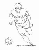 Soccer Coloring Pages Player sketch template
