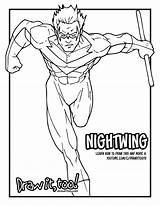 Nightwing Permitted sketch template
