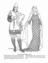 Medieval Fashion Coloring Book Fashions Choose Board Costume sketch template
