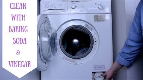 clean  washing machine baking soda vinegar youtube