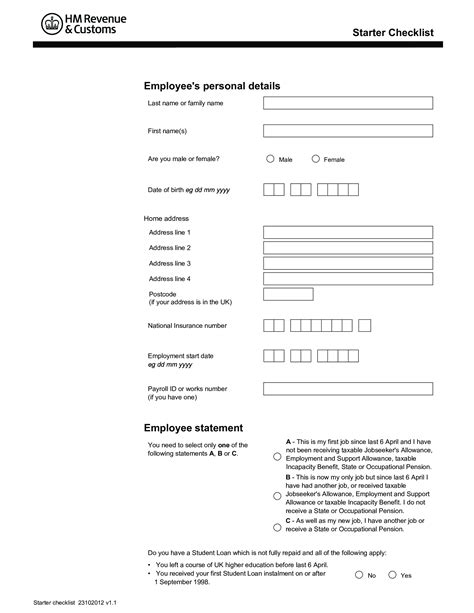 employee starter checklist sample   create   employee