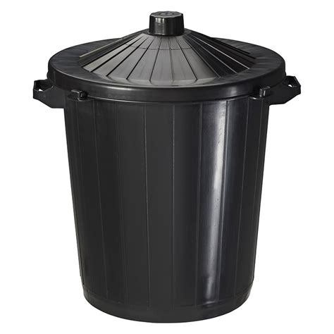 poubelle en pvc noire de  litres