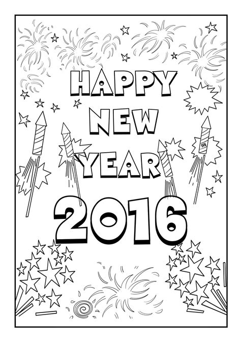 happy  year  year coloring pages  year coloring page