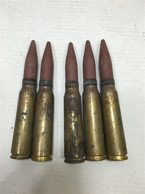 mm dummy ammunition brown tip