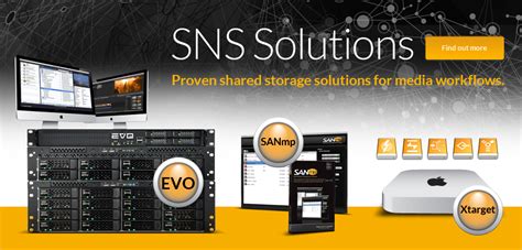 studio network solutions sns shared media storage  software