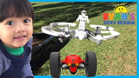 cool parrot mini drone airborne mars  max jumping race drone kids video ryan toysreview