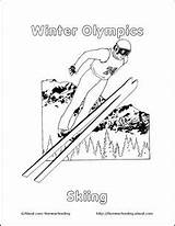 Olympics Winter Coloring Olympic Sheets Pages Book Printable Kids Colouring Ski Skiing Colors Adults Activity Games Color Downhill Homeschooling sketch template