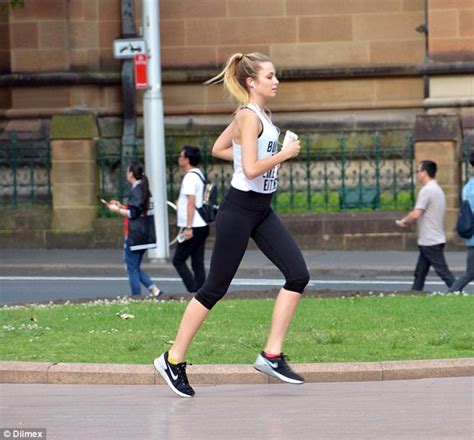 Bridget Malcolm Shows Off Her Model Figure As She Goes For A Run