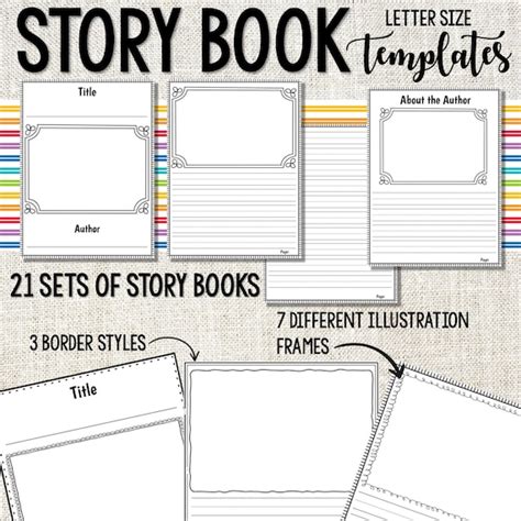 writers workshop storybook templates creative writing book etsy