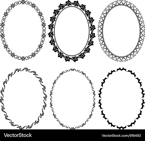 oval frames royalty  vector image vectorstock