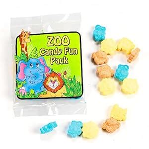 amazoncom zoo animal shaped candy fun packs  packs hard candy