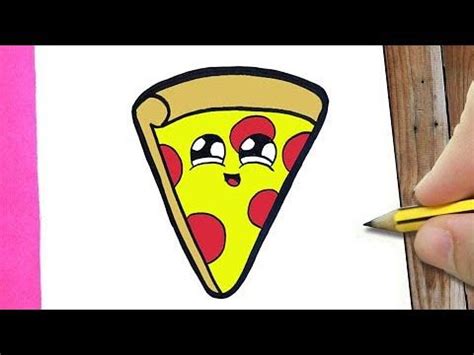 hoe teken je een pizza punt schattig leren tekenen leer tekenen eten teken tekenen