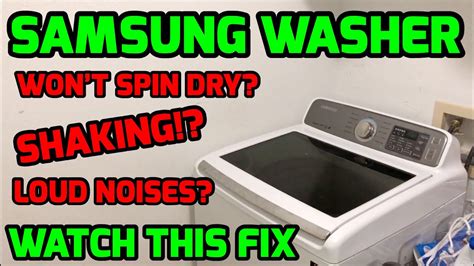 fix samsung washer shaking problem wahawa youtube