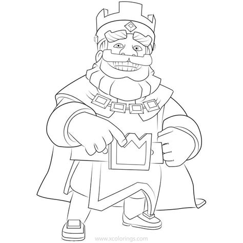 clash royale coloring pages king linear xcoloringscom