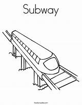 Coloring Subway Amtrak Train Noodle Twisty Outline Twistynoodle Built California Usa Print Favorites Login Add sketch template