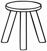 Stool Legged Three Cliparts Clipart Computer Designs Use sketch template