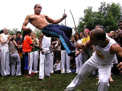“capoeira” the popular striking kicking martial art it was invented