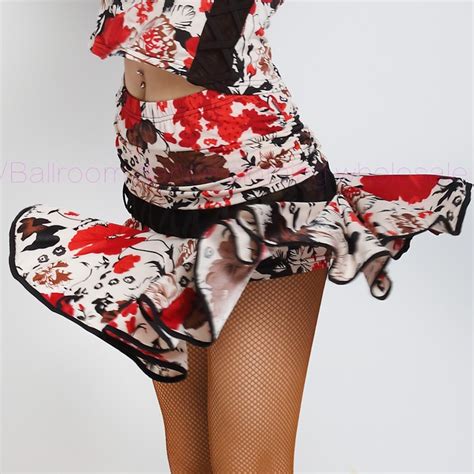 New Milk Silk Latin Dance Skirt Sexy Printing Latin Dance Skirt For