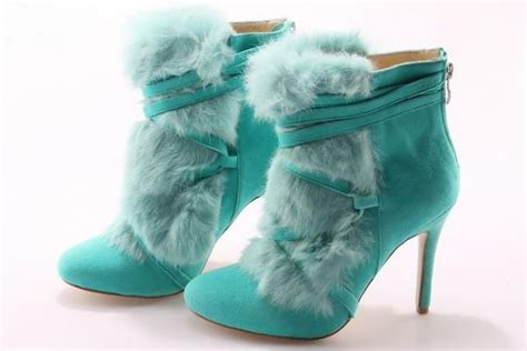 hot green faux fur ankle boots  closet freakz boutique