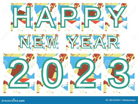 colorful happy  year  background stock vector illustration