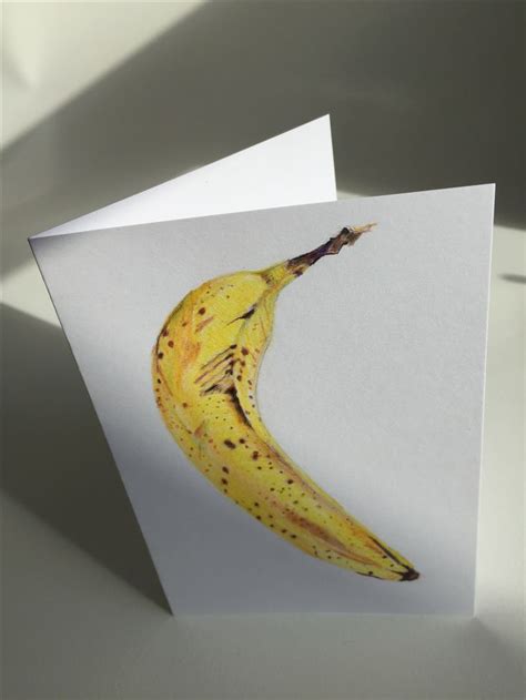 card   drawing   yellow banana   front  side