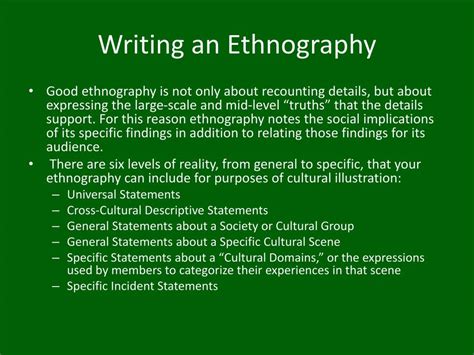 ethnography powerpoint    id