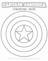 Captain America Shield Coloring Getcolorings sketch template