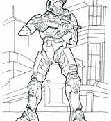 Coloring Pages Helmet Halo Getcolorings Chief Master sketch template