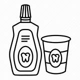Mouthwash Hygiene Cleanliness sketch template