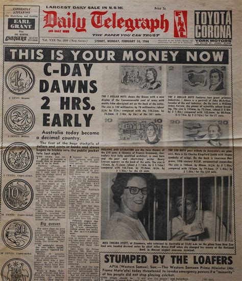 years  newspaper headlines  february   australian coin collecting blog