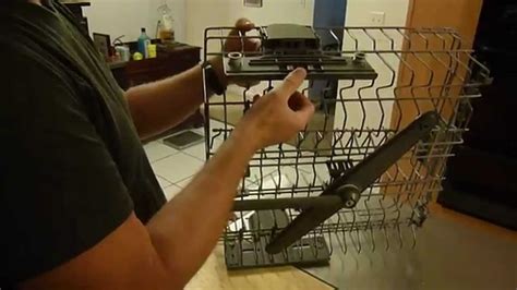kitchenaid dishwasher upper rack roller repair youtube