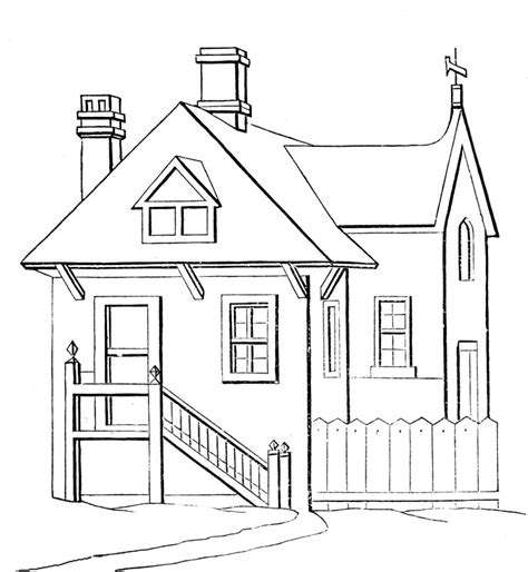 simple house coloring pages story words pics