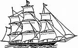Ship Sailing Clipart Clipper Regattas Getdrawings Drawing Side Clipground sketch template
