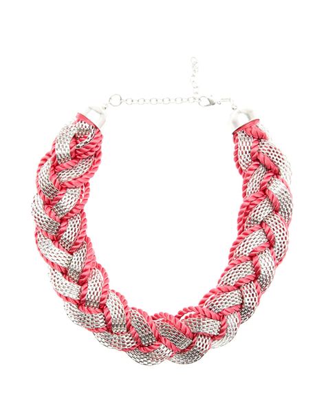 bershka metal thread braided chain necklace  necklace spring