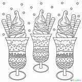 Coloring Pages Food Cupcakes Printable Cakes Drinks Colouring Adult Adults Kids Sheets Color Books Mandalas Printables Drawings Outline Stamps Ice sketch template
