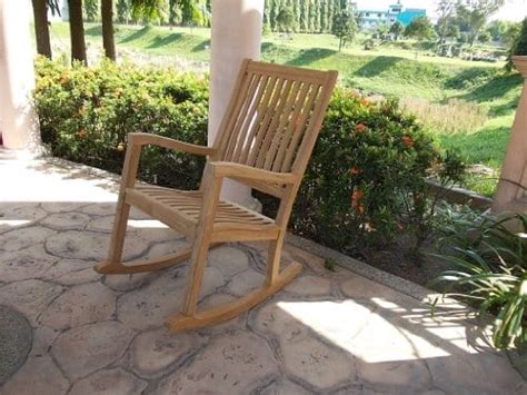 teak wood kingston rocking chair beachfront decor
