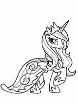 Pony Cadence Celestia Prinzessin Prinses Colorear Ausmalbild Kleurplaat Malvorlage Kleurplaten sketch template
